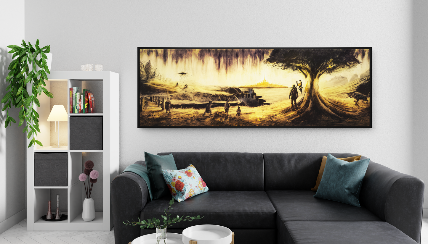 Twilight Symphony Large Framed Canvas